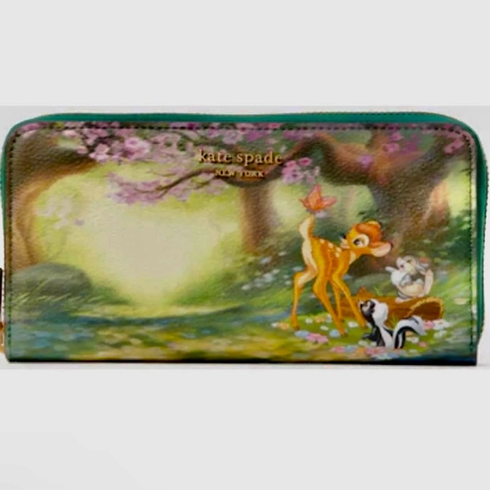 Disney x Kate Spade New York Bambi thumper Continental zip wallet novelty - Picture 7 of 7